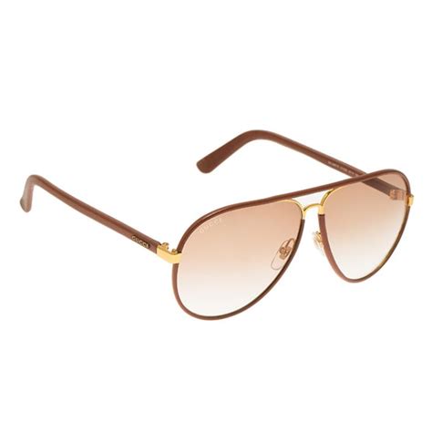 gucci gg 2887 s uza jj|GUCCI Aviator Sunglasses 2887/S Brown.